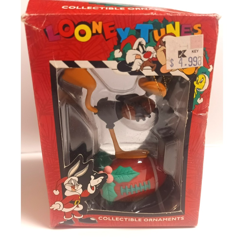 NOS‎ Vintage 1996 Matrix Looney Tunes Daffy Duck Football Christmas Ornament